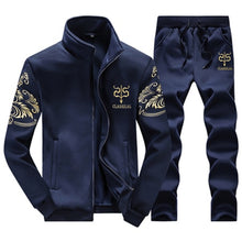 Load image into Gallery viewer, Tracksuits Men Polyester Sweatshirt Sporting Fleece 2019 Gyms Spring Jacket + Pants Casual Men's Track Suit Sportswear Fitness